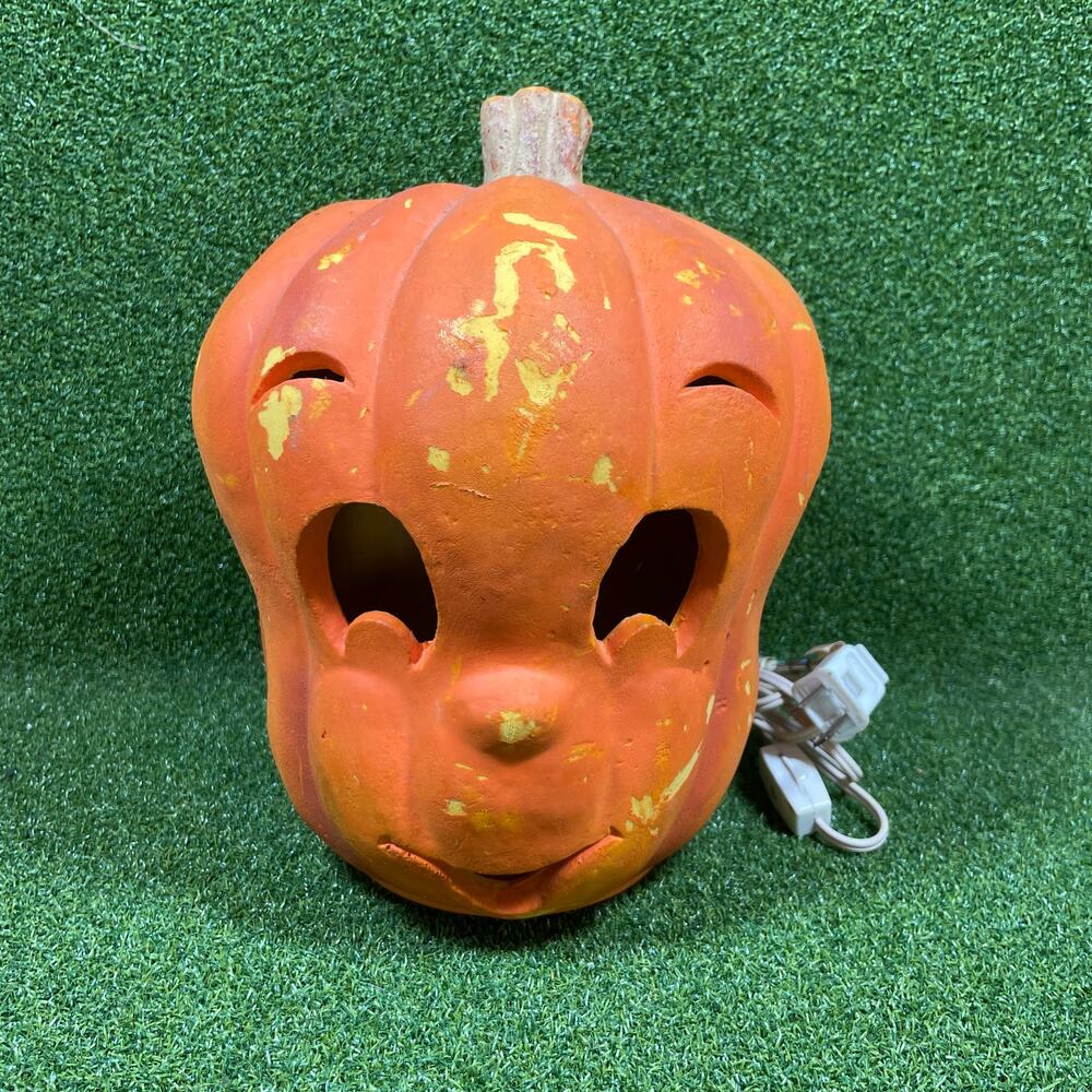 1996 Casper Friendly Ghost Lighted Foam Pumpkin Halloween Trendmasters Works